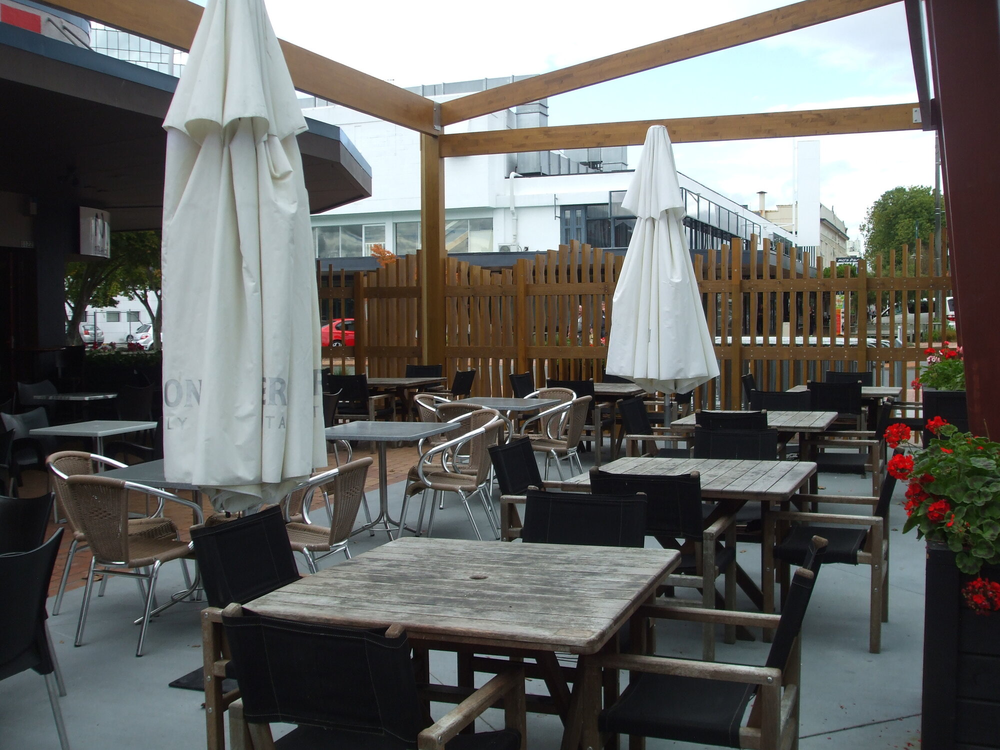 Photograph of Eat Streat, seating outside Nuvolari