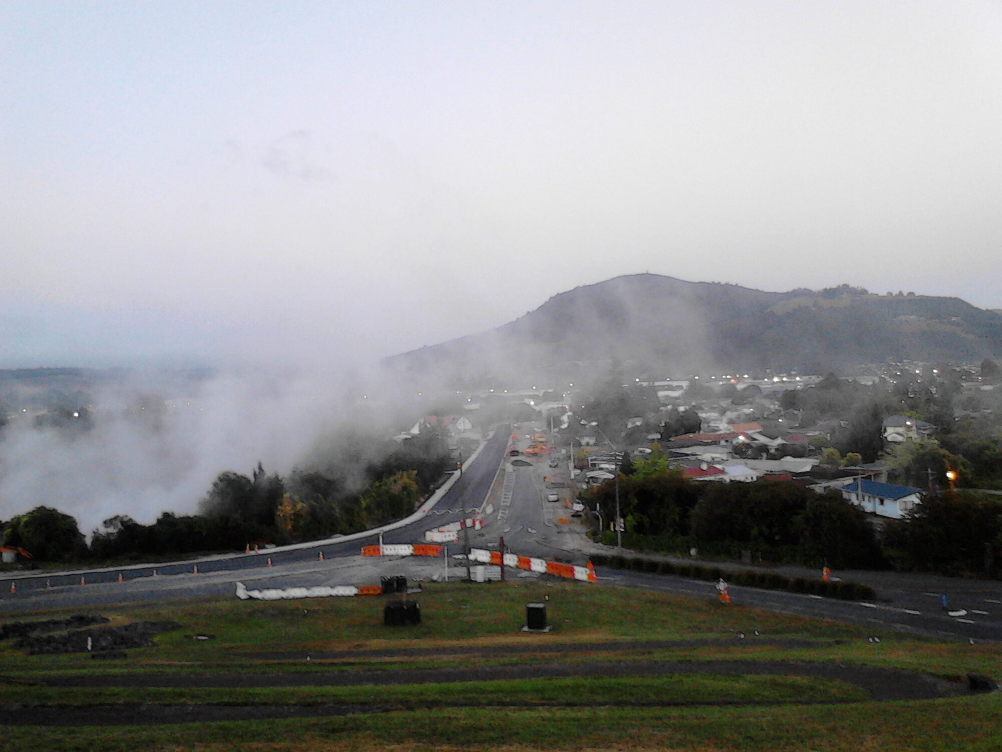 View of Lake Road from hospital hill