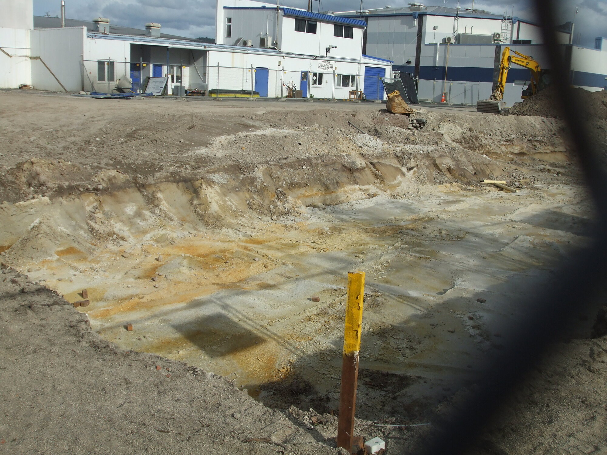 Photograph showing where the foundation is for the new Rotorua Police Station