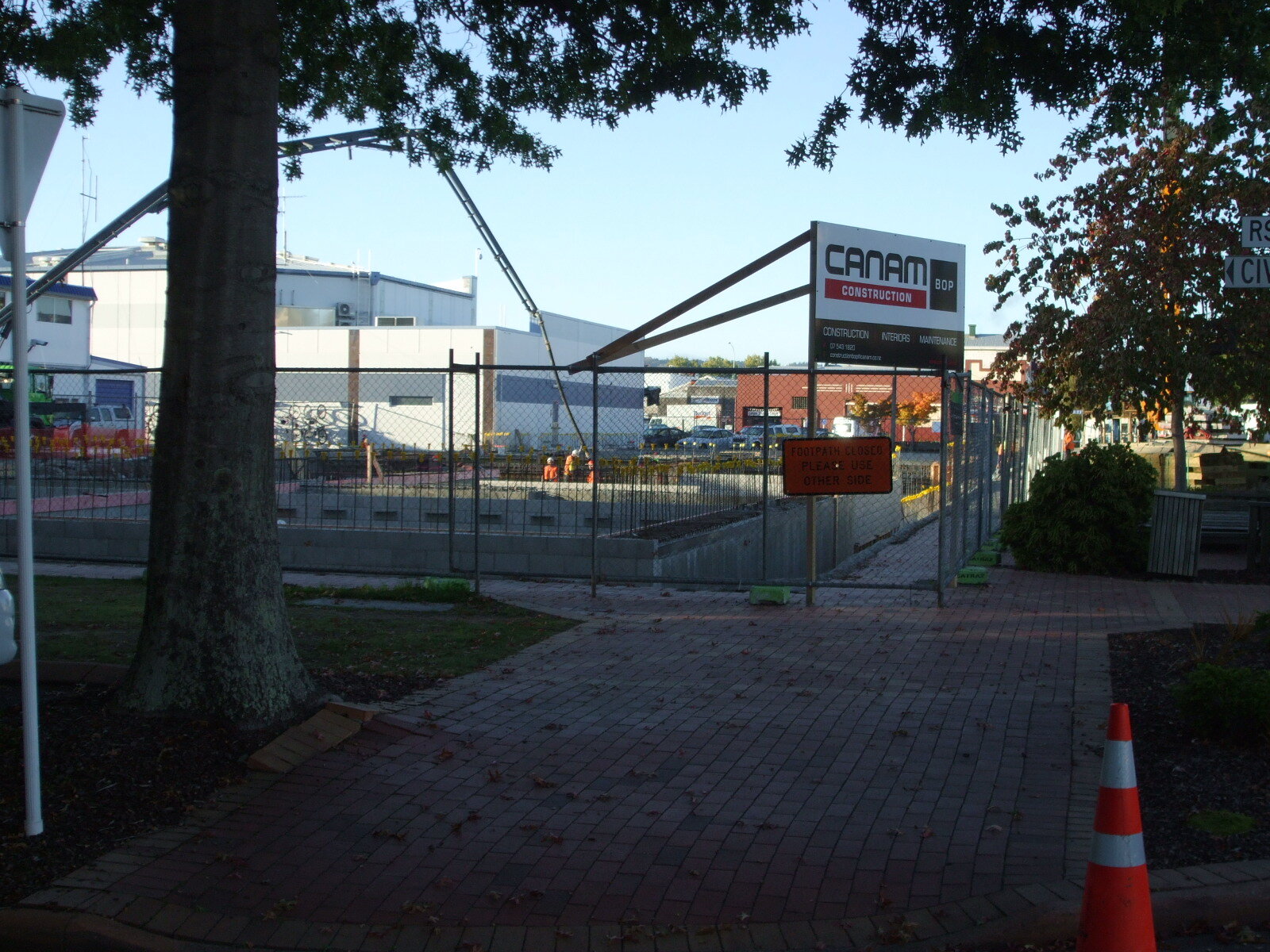 Photograph showing foundations for the new Rotorua Police Station