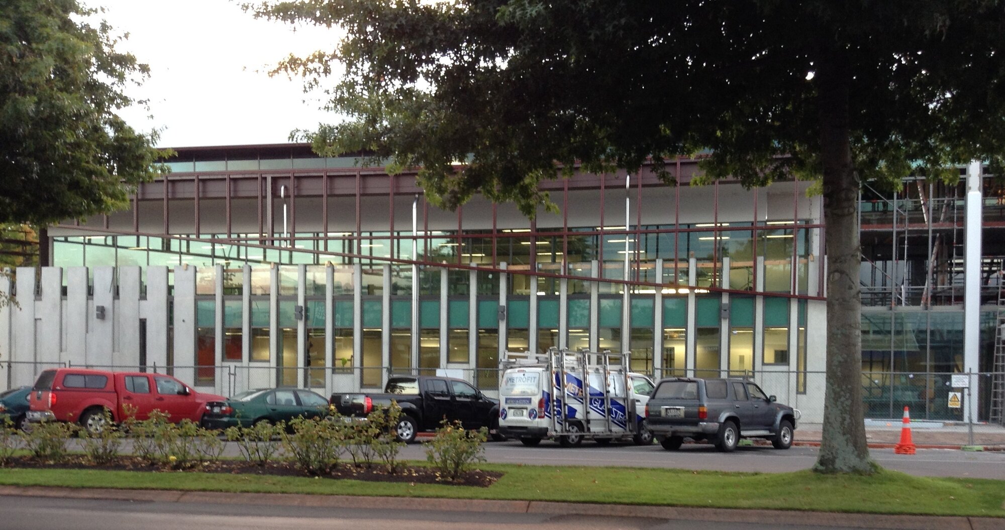 Photograph showing the front of the new Rotorua Police Station