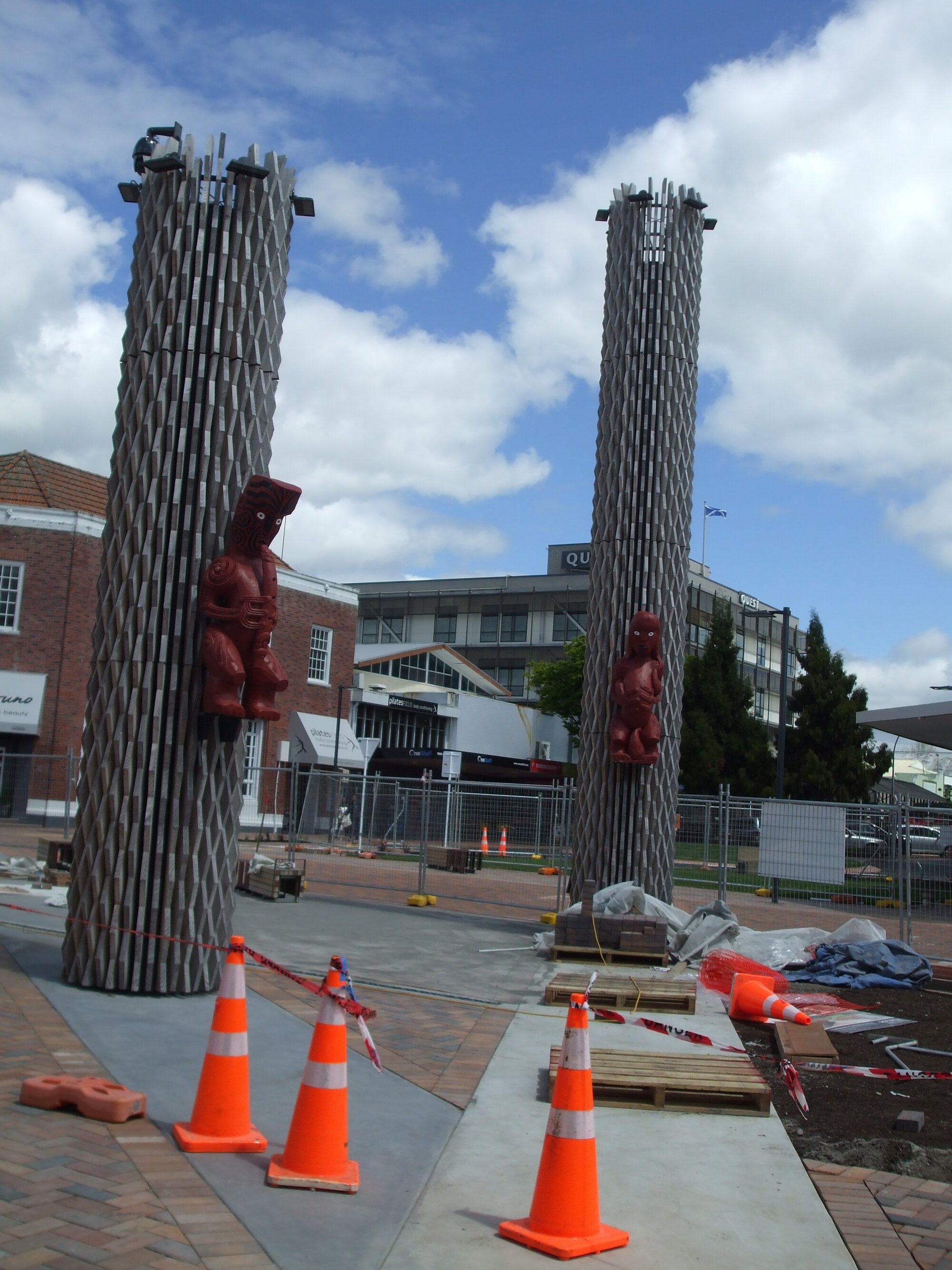 Photograph showing the former City Focus area being remodelled, becomes Te Manawa 