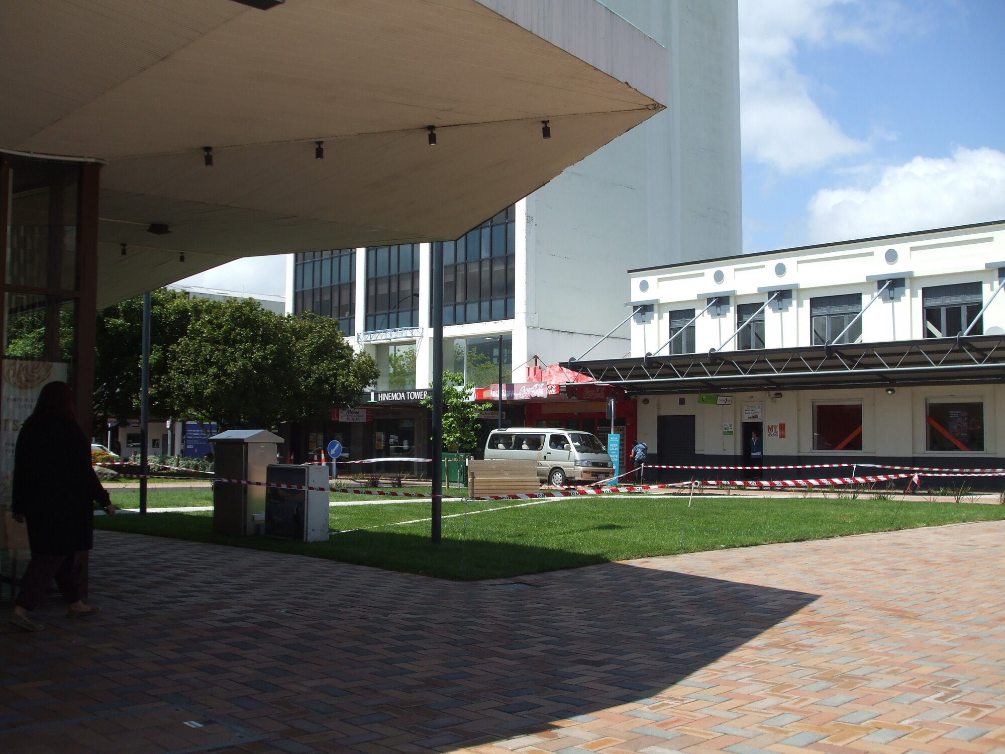 Photograph showing the former City Focus area being remodelled, becomes Te Manawa 