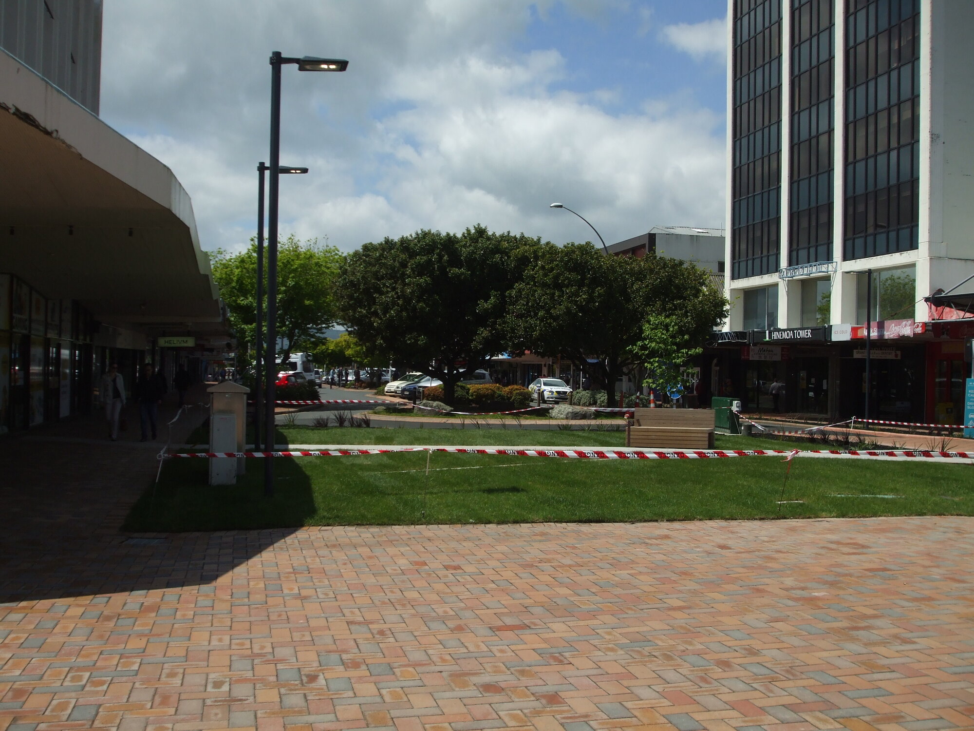 Photograph showing the former City Focus area being remodelled, becomes Te Manawa 