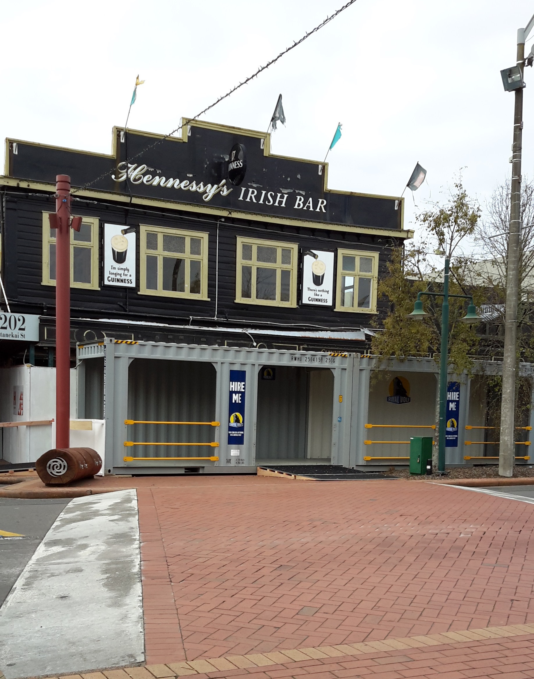 Photograph showing the back of Hennessey's being demolished, the oldest building left in the CBD