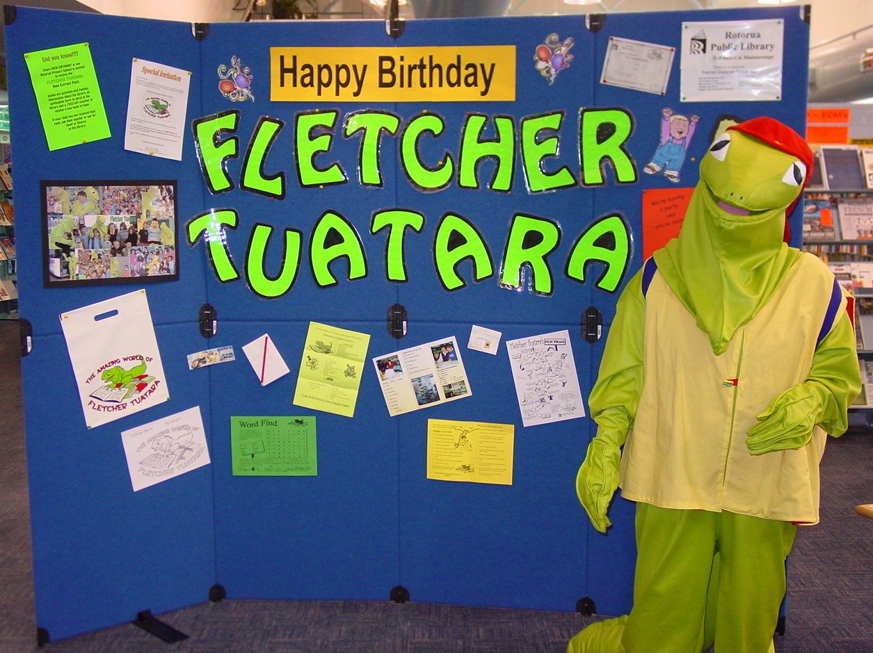Photograph of Fletcher Tuatara on his first birthday