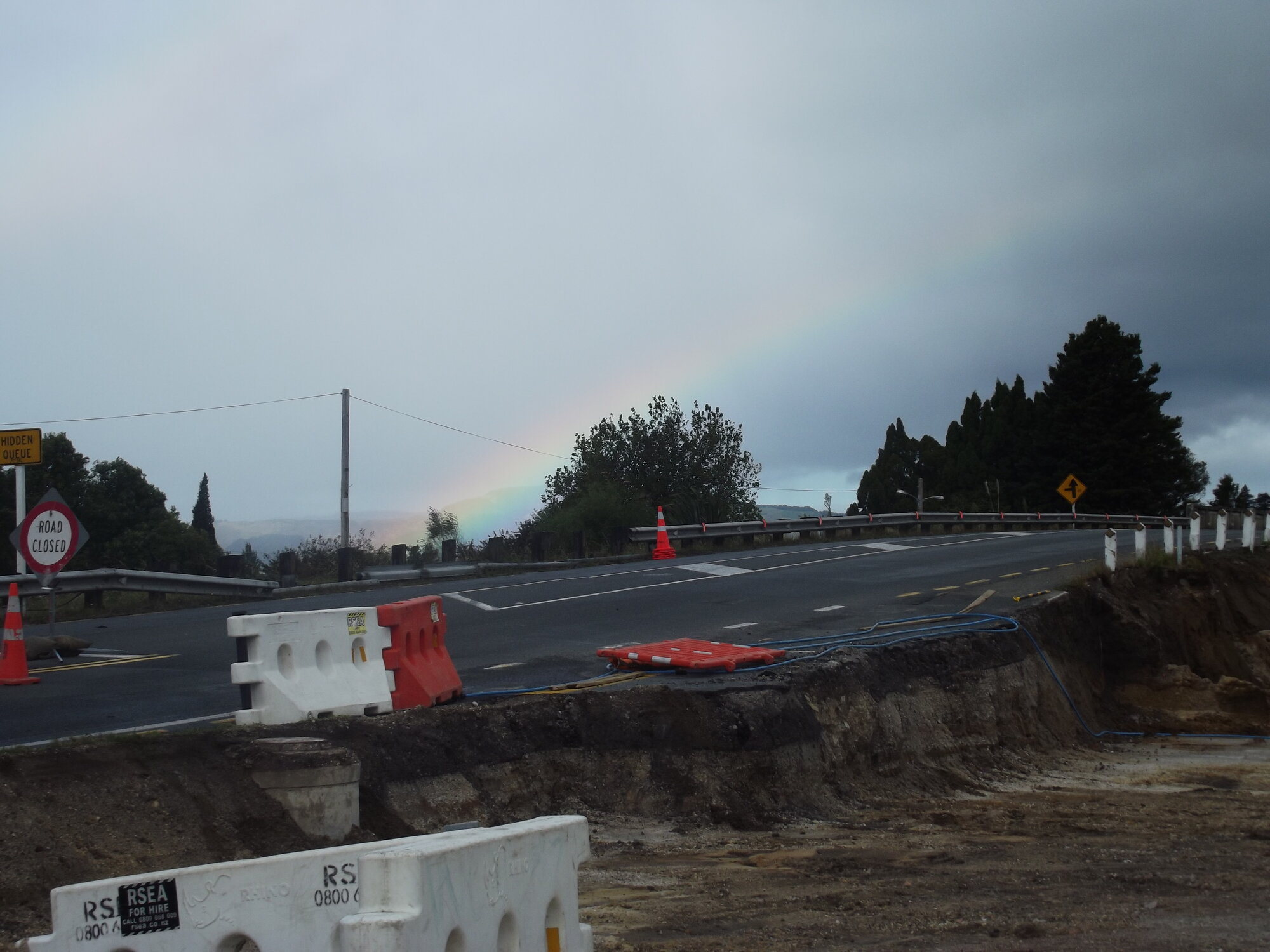 Photograph of the earthworks on the rail bridge, 2012