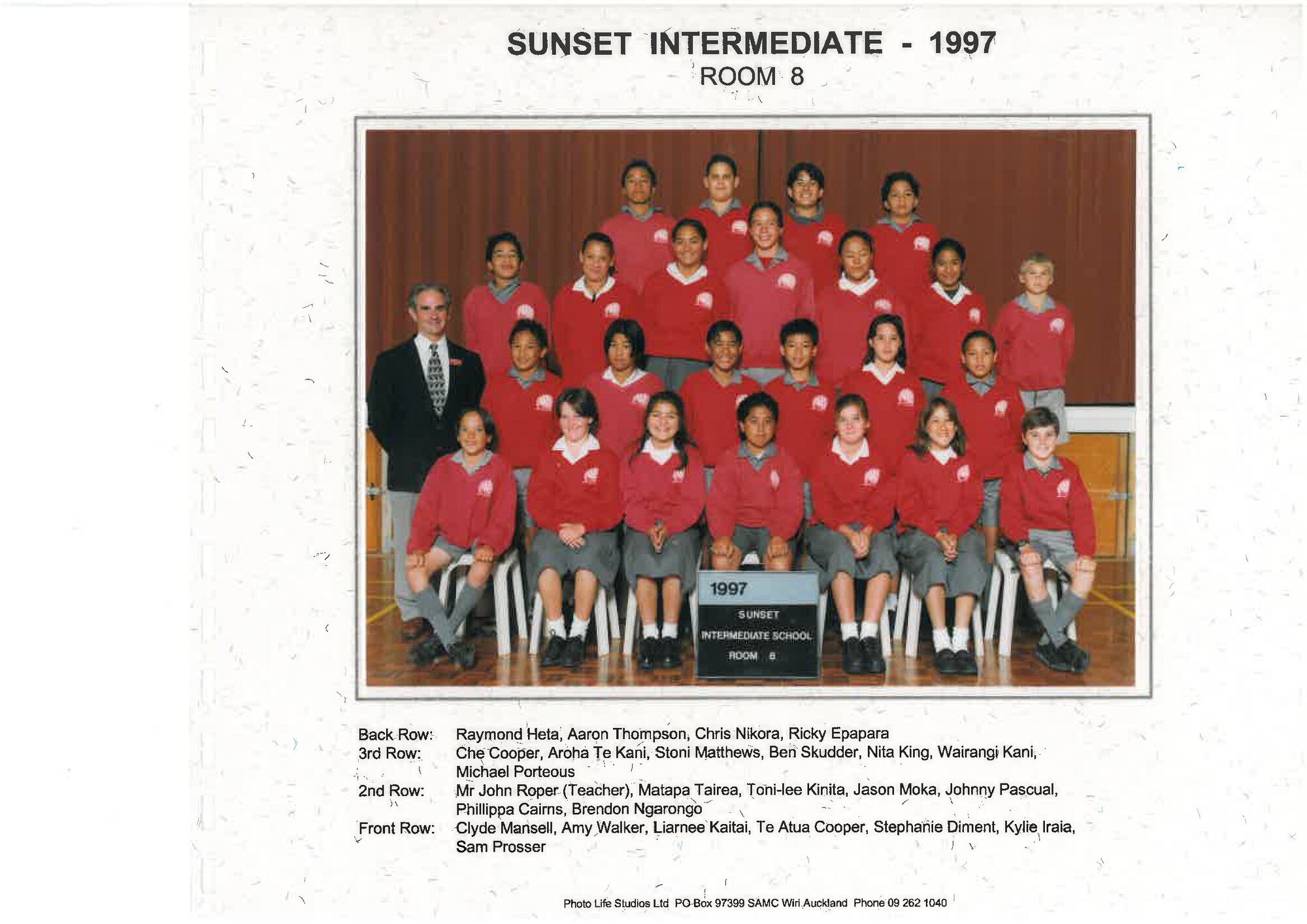 "Sunset Intermediate School Room 8 1997"
