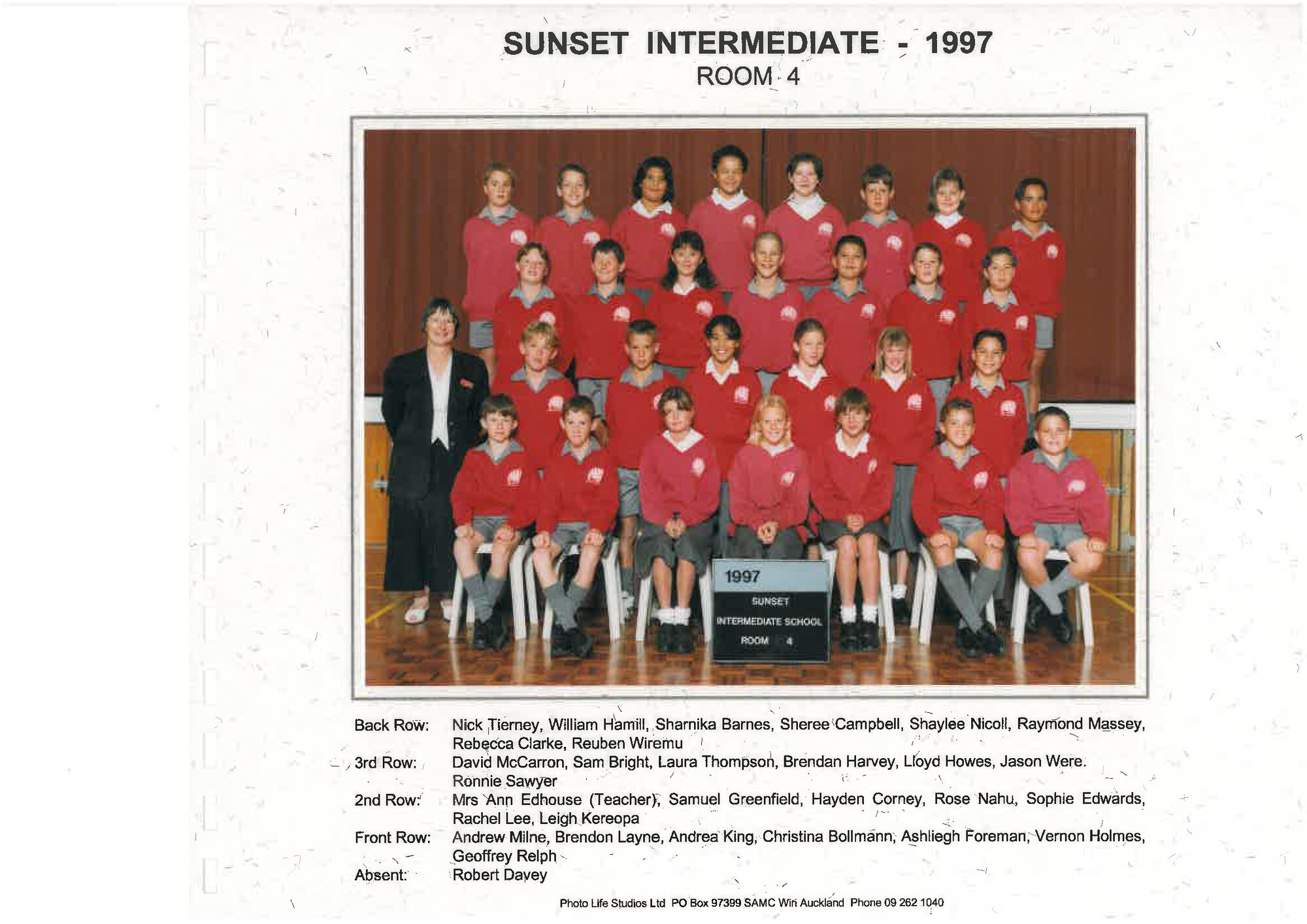 "Sunset Intermediate School Room 4 1997"