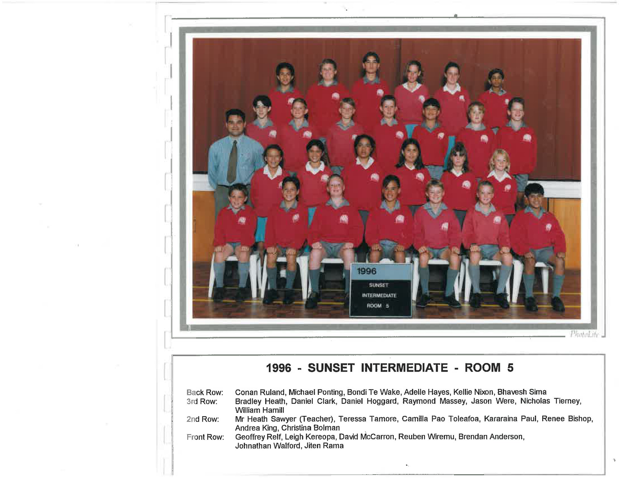 "Sunset Intermediate 5 1996"