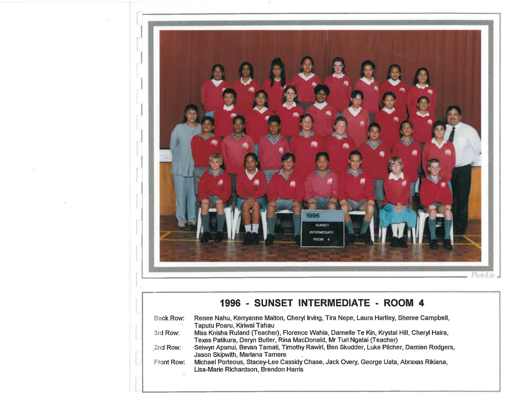 "Sunset Intermediate 4 1996"
