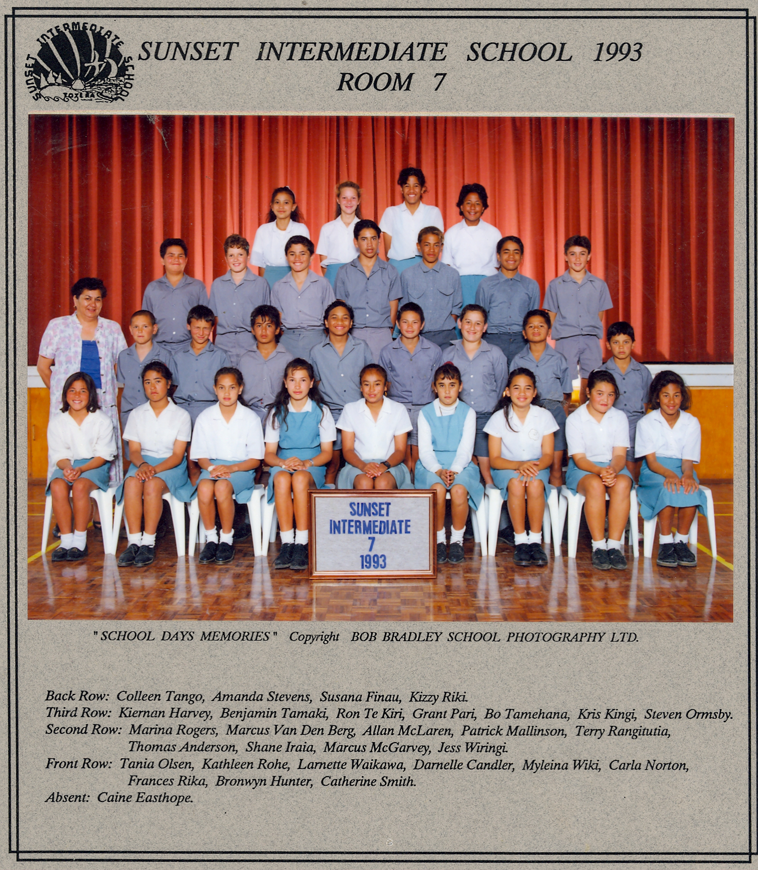 "Sunset Intermediate School 1993, Room 7"