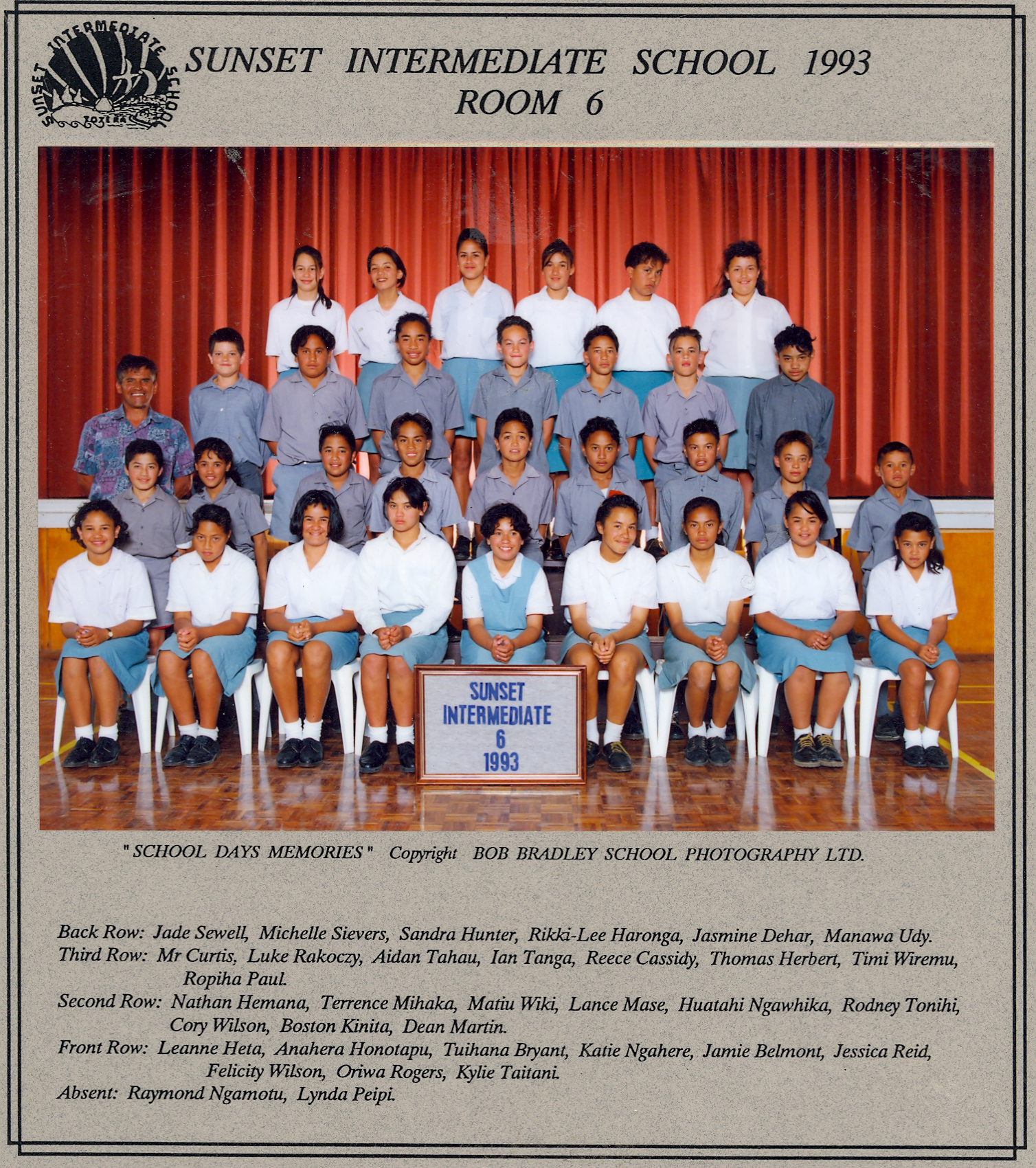 "Sunset Intermediate School 1993, Room 6"