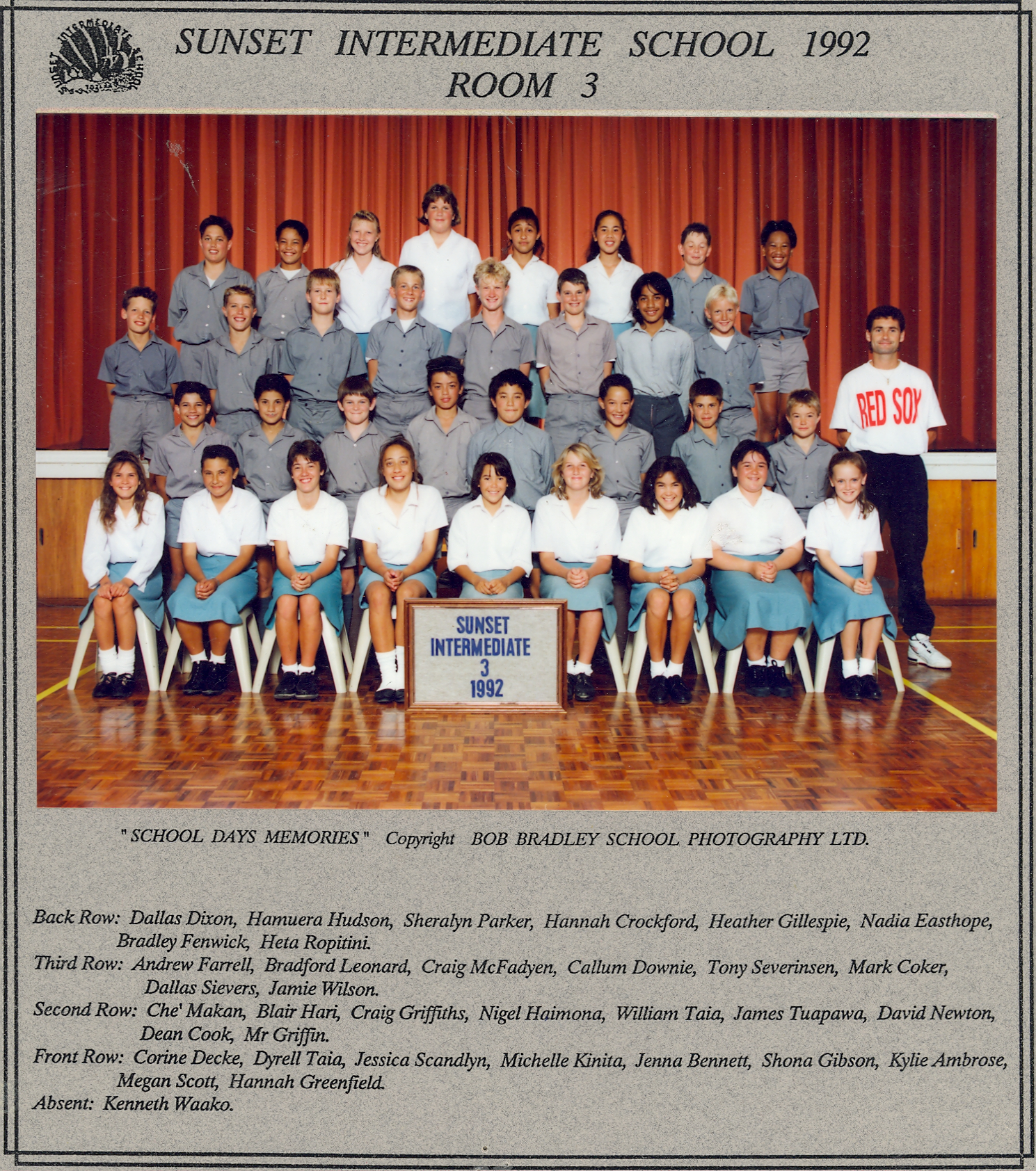 "Sunset Intermediate School 1992, Room 3"