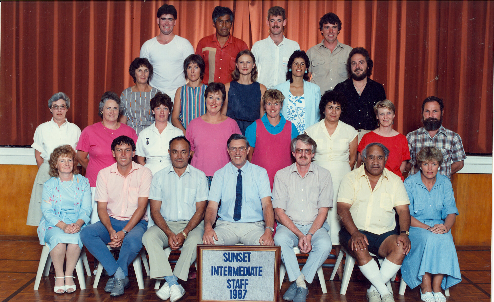 "Sunset Intermediate Staff 1987"