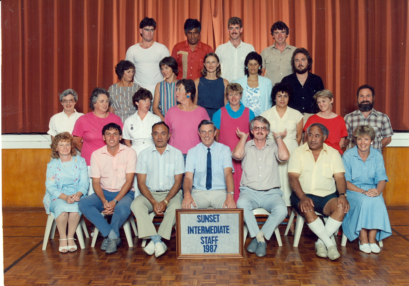 "Sunset Intermediate Staff 1987"
