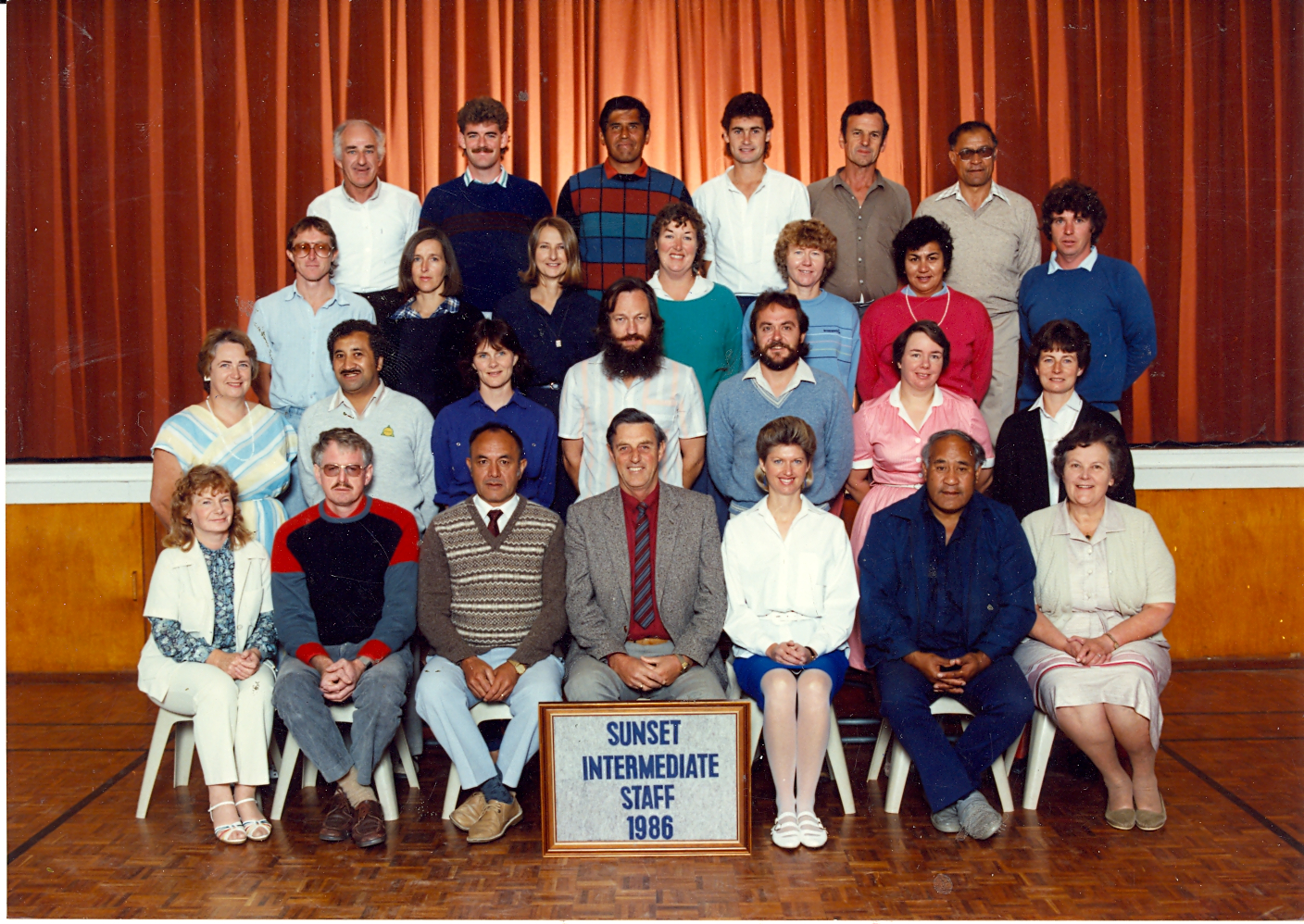 "Sunset Intermediate Staff 1986"