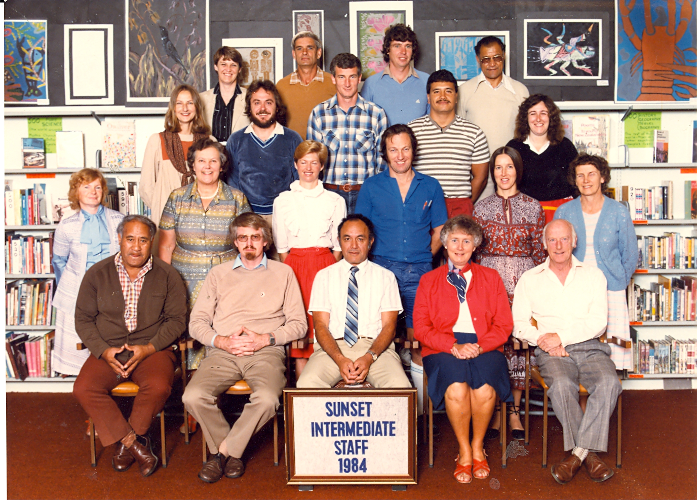 "Sunset Intermediate Staff 1984"