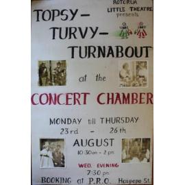 ‘Topsy Turvy Turnabout’, Rotorua Little Theatre, 1976 [poster]