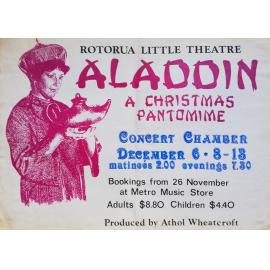 ‘Aladdin’, Rotorua Little Theatre Society, 1986 [poster]