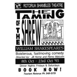 ‘Taming of the Shrew’, Rotorua Little Theatre Society, 1993 [poster]