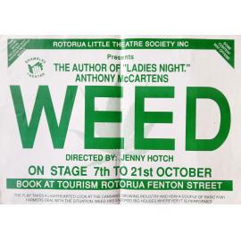 ‘Weed’, Rotorua Little Theatre Society, 1995 [poster]