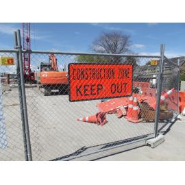 Photograph of the Utuhina Bridge worksite, 2012