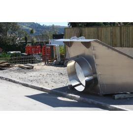 Photograph of the Utuhina Bridge worksite, 2012