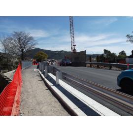 Photograph of Lake Road showing new footpath over the bridge, 2012