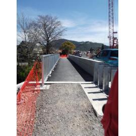 Photograph of Lake Road showing new footpath over the bridge, 2012