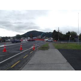 Photograph of the Lake Road detours at Railway Road and Dinsdale Street, 2012