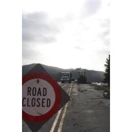 Photograph of Lake Road showing beginning of the old rail bridge, 2012
