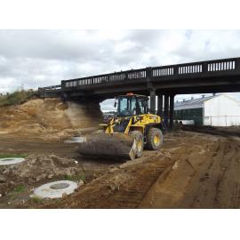Photograph of earthworks under the rail bridge, 2012