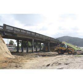 Photograph taken from the earthworks at the rail bridge, 2012