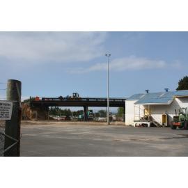 Photograph taken from Dinsdale Street, showing security fencing at the bridge tunnel, 2012