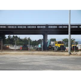Photograph showing security fencing at the bridge tunnel, 2012