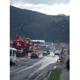 Photograph of Lake Road showing work on the new roundabout at Dinsdale Street, 2012