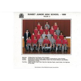"Sunset Junior High School Room 5 1999"