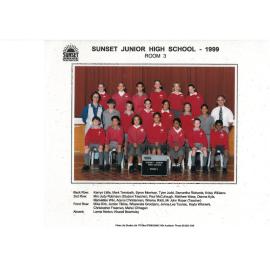 "Sunset Junior High School Room 3 1999"