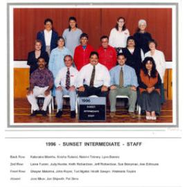 "Sunset Intermediate staff 1996"