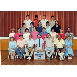 "Sunset Intermediate Staff 1987"