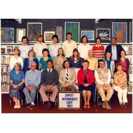 "Sunset Intermediate Staff 1983"