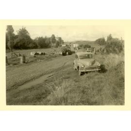 Photograph of Tui Ridge Farm on move-in day, 1957