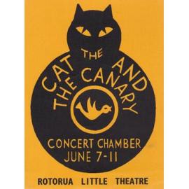 'Cat and the Canary', Rotorua Little Theatre Society, 1966 [poster]