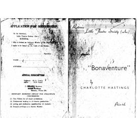 'Bonaventure', Rotorua Little Theatre Society, 1952 [programme]