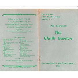 'The Chalk Garden', Rotorua Little Theatre Society, 1961 [programme]