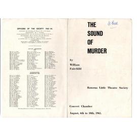 'The Sound of Murder', Rotorua Little Theatre Society, 1963 [programme]
