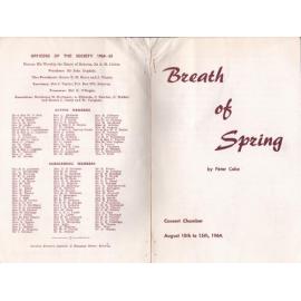 'Breath of Spring', Rotorua Little Theatre Society, 1964 [programme]