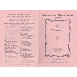 'The Matchmaker', Rotorua Little Theatre Society, 1964 [programme]