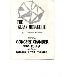 'The Glass Menagerie', Rotorua Little Theatre Society, 1966 [programme]